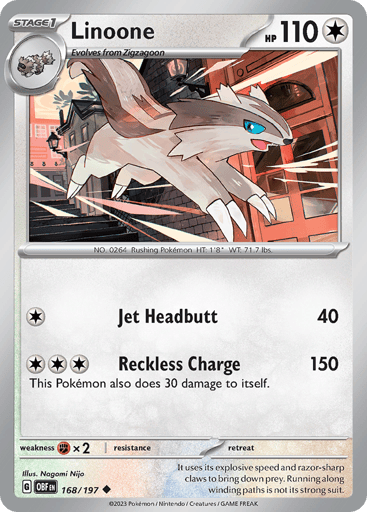 Linoone – Uncommon – 168/197 – Obsidian Flames