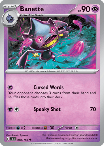 Banette – Uncommon – 060/159 – Journey Together