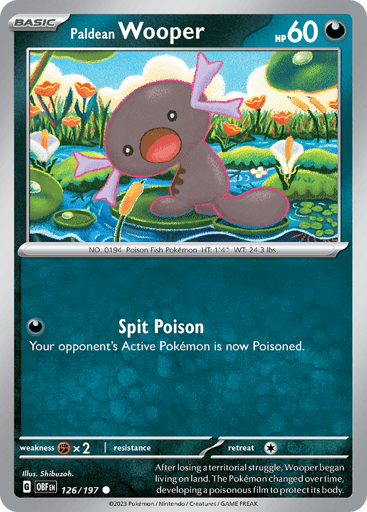 Paldean Wooper – Common – 126/197 – Obsidian Flames