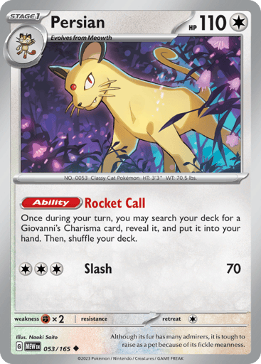 Persian – Uncommon – 053/165 – S&V 151
