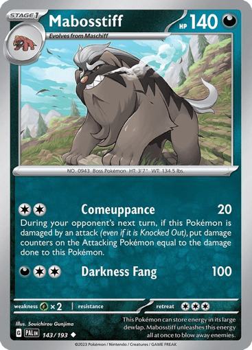 Mabosstiff – Uncommon – 143/193 – Paldea Evolved