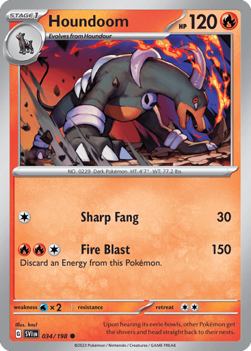 Houndoom – Common – 034/198 – Scarlet & Violet