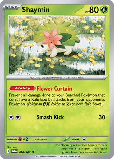 Shaymin – Uncommon Reverse Holo – 010/182 – Destined Rivals