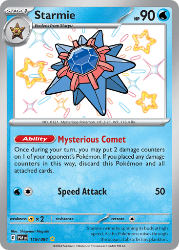 Starmie – Shiny Rare – 119/091 – Paldean Fates