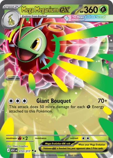 Mega Meganium ex – Double Rare – 010/217 – Ascended Heroes