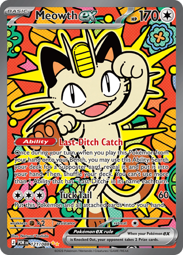 Meowth ex – Special Illustration Rare – 121/088 – Perfect Order