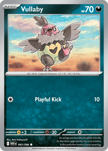 Vullaby – Common Master Ball Reverse Holo – 063/086 – White Flare