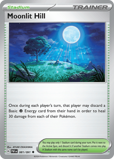 Moonlit Hill – Uncommon Reverse Holo – 081/091 – Paldean Fates