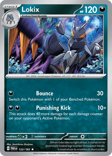 Lokix – Rare Reverse Holo – 122/182 – Paradox Rift