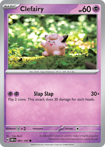 Clefairy – Common Reverse Holo – 081/197 – Obsidian Flames