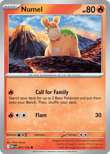 Numel – Common Reverse Holo – 021/132 – Mega Evolution