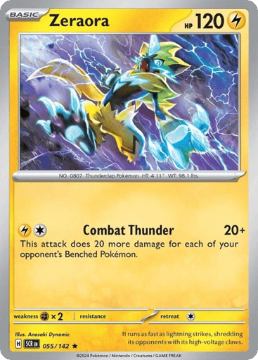 Zeraora – Rare Reverse Holo – 055/142 – Stellar Crown
