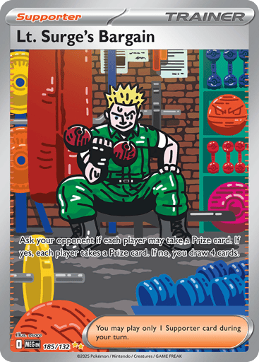 Lt. Surge’s Bargain – Special Illustration Rare – 185/132 – Mega Evolution