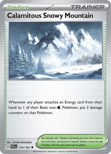Calamitous Snowy Mountain – Uncommon Reverse Holo – 174/193 – Paldea Evolved