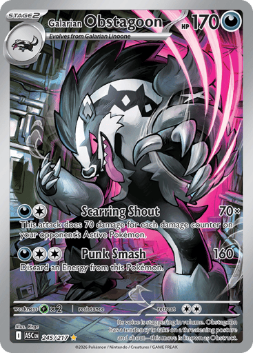 Galarian Obstagoon – Illustration Rare – 245/217 – Ascended Heroes