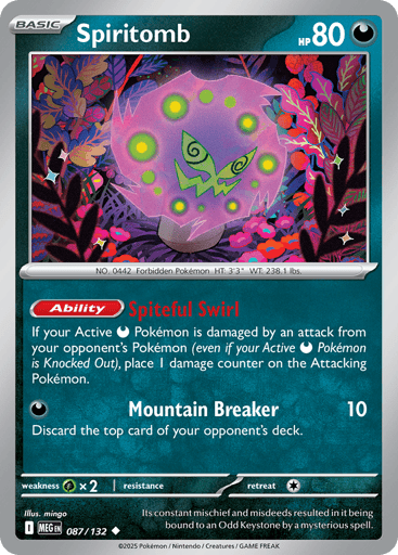 Spiritomb – Uncommon Reverse Holo – 087/132 – Mega Evolution