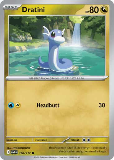 Dratini – Common Reverse Holo – 150/217 – Ascended Heroes