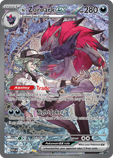 N’s Zoroark ex – Special Illustration Rare – 286/217 – Ascended Heroes
