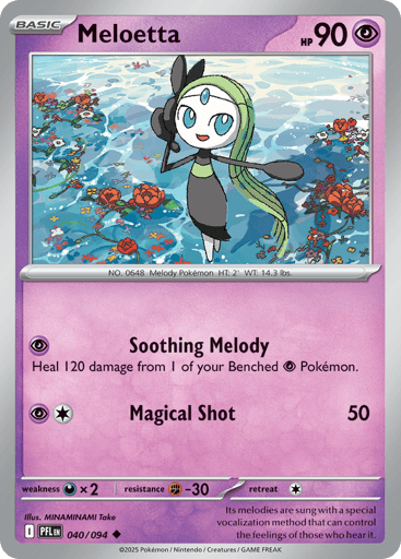 Meloetta – Uncommon Reverse Holo – 040/094 – Phantasmal Flames