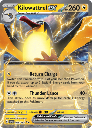Kilowattrel ex – Double Rare – 068/191 – Surging Sparks