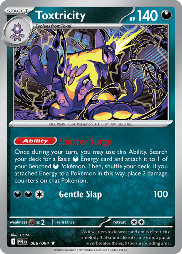 Toxtricity – Rare Reverse Holo – 068/094 – Phantasmal Flames