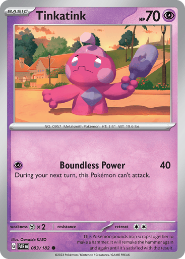 Tinkatink – Common Reverse Holo – 083/182 – Paradox Rift