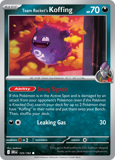 Team Rocket’s Koffing – Common – 125/182 – Destined Rivals