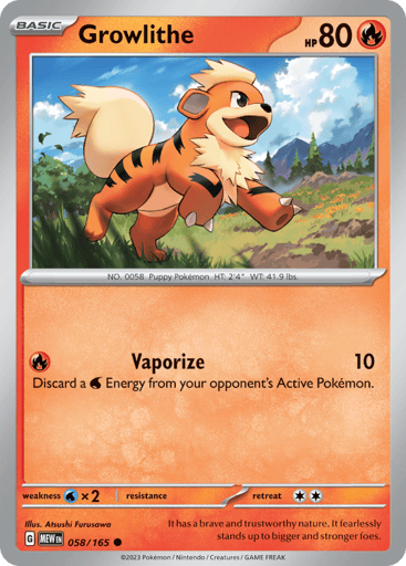 Growlithe – Common – 058/165 – S&V 151