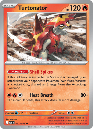 Turtonator – Uncommon Reverse Holo – 017/088 – Perfect Order