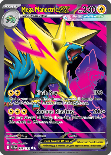 Mega Manectric ex – Ultra Rare – 158/132 – Mega Evolution