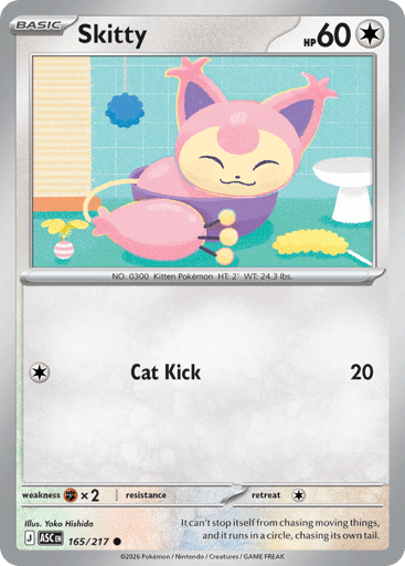 Skitty – Common Reverse Holo – 165/217 – Ascended Heroes