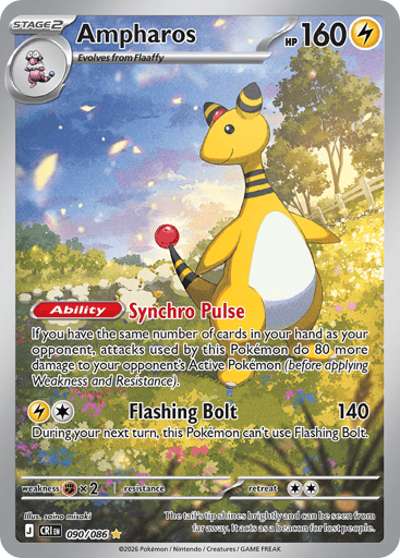 Ampharos – Illustration Rare – 090/086 – Chaos Rising
