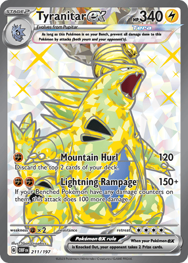 Tyranitar ex – Ultra Rare – 211/197 – Obsidian Flames