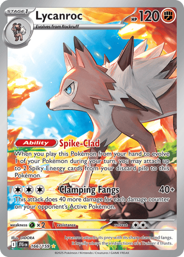 Lycanroc – Illustration Rare – 166/159 – Journey Together