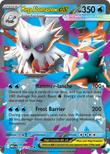 Mega Abomasnow ex – Double Rare – 036/132 – Mega Evolution