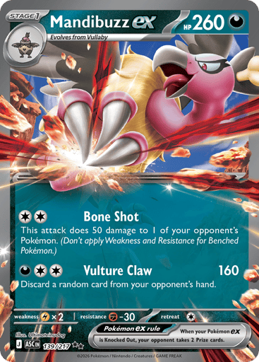Mandibuzz ex – Double Rare – 139/217 – Ascended Heroes