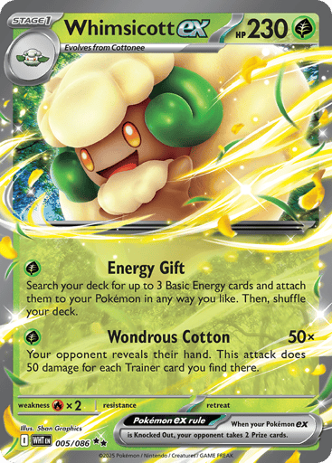 Whimsicott ex – Double Rare – 005/086 – White Flare
