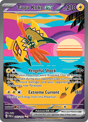 Tapu Koko ex – Special Illustration Rare – 247/182 – Paradox Rift