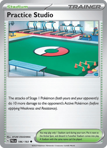 Practice Studio – Uncommon Reverse Holo – 186/193 – Paldea Evolved