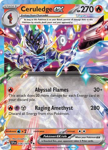 Ceruledge ex – Double Rare – 036/191 – Surging Sparks
