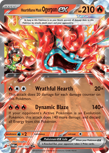 Hearthflame Mask Ogerpon ex – Double Rare – 040/167 – Twilight Masquerade