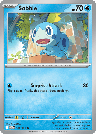 Sobble – Common Reverse Holo – 039/132 – Mega Evolution