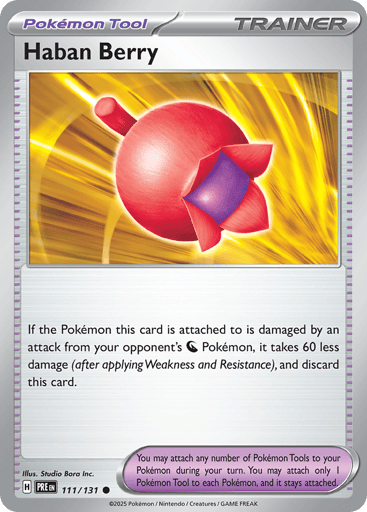 Haban Berry – Common Reverse Holo – 111/131 – Prismatic Evolutions