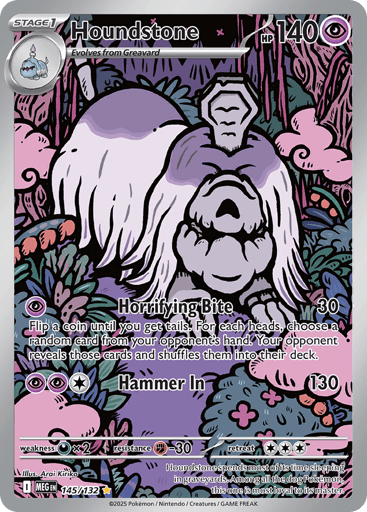 Houndstone – Illustration Rare – 145/132 – Mega Evolution