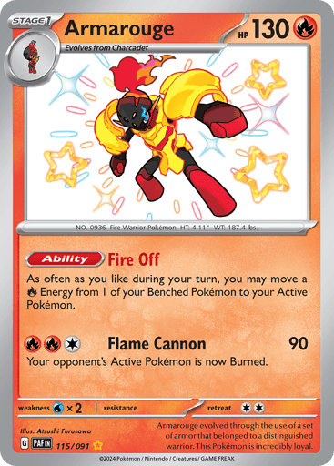 Armarouge – Shiny Rare – 115/091 – Paldean Fates