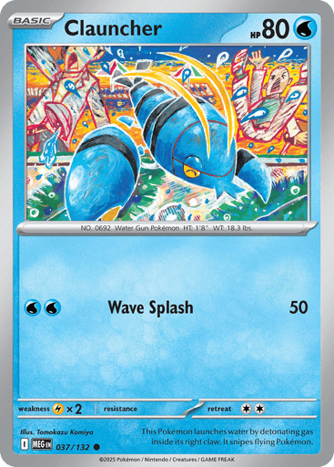 Clauncher – Common Reverse Holo – 037/132 – Mega Evolution