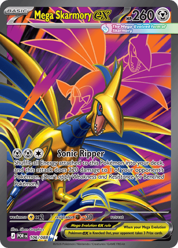 Mega Skarmory ex – Ultra Rare – 106/088 – Perfect Order