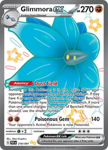 Glimmora ex – Shiny Ultra Rare – 218/091 – Paldean Fates
