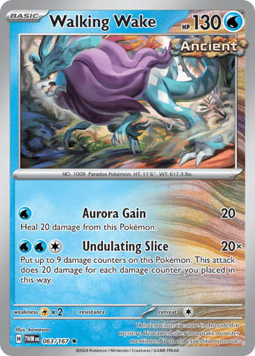 Walking Wake – Rare Reverse Holo – 063/167 – Twilight Masquerade