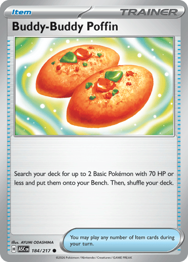Buddy-Buddy Poffin – Common Reverse Holo – 184/217 – Ascended Heroes